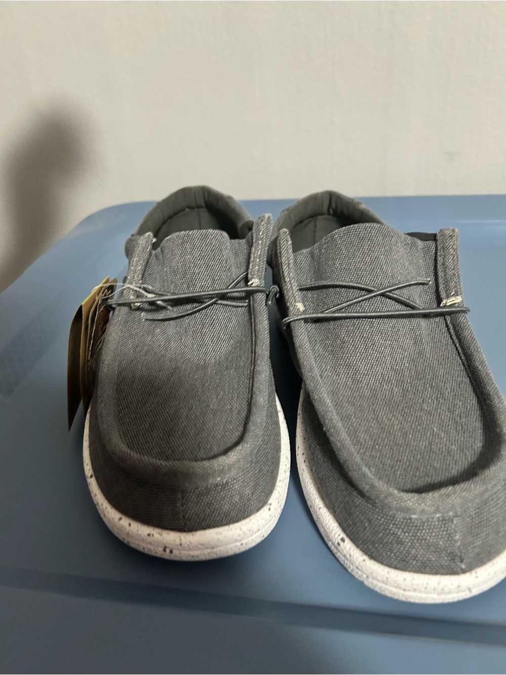 Lamo Boys Charcoal Gray Canvas Slip-On Loafers - Picture 6 of 7